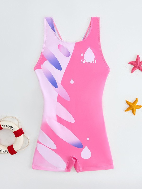 Cross-Border Direct Supply of One-Piece Swimsuits for Children, Beach Swimsuits for Girls, One-Piece Hot Spring Suits, Swimming Pool Hot Spring Children's Swimsuits