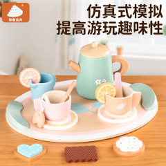 子供用ままごとセット アフタヌーンティー デザートシミュレーション ティーポット 食器セット 木製キッチン 人気のおもちゃ