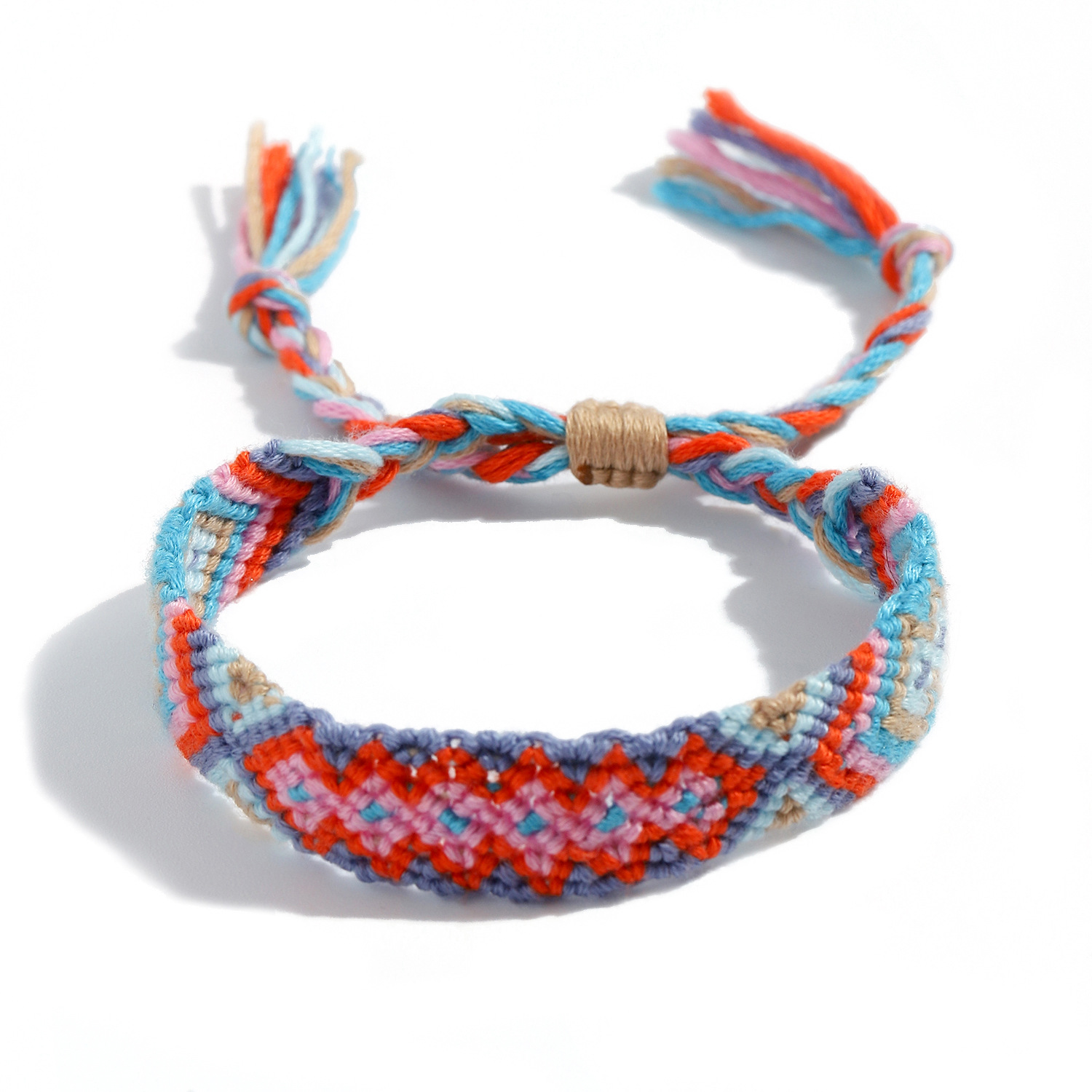 Mode Bunte Geknotete Stoffarmband Großhandel display picture 3