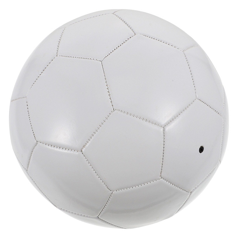 Wholesale pure white 3/4/5 pvc football primary and secondary school students all white football activity signature painting DIY