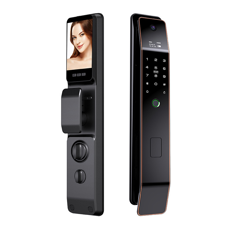 入户门全自动人脸识别防盗锁指纹锁可视频对讲可远程控制直销工厂