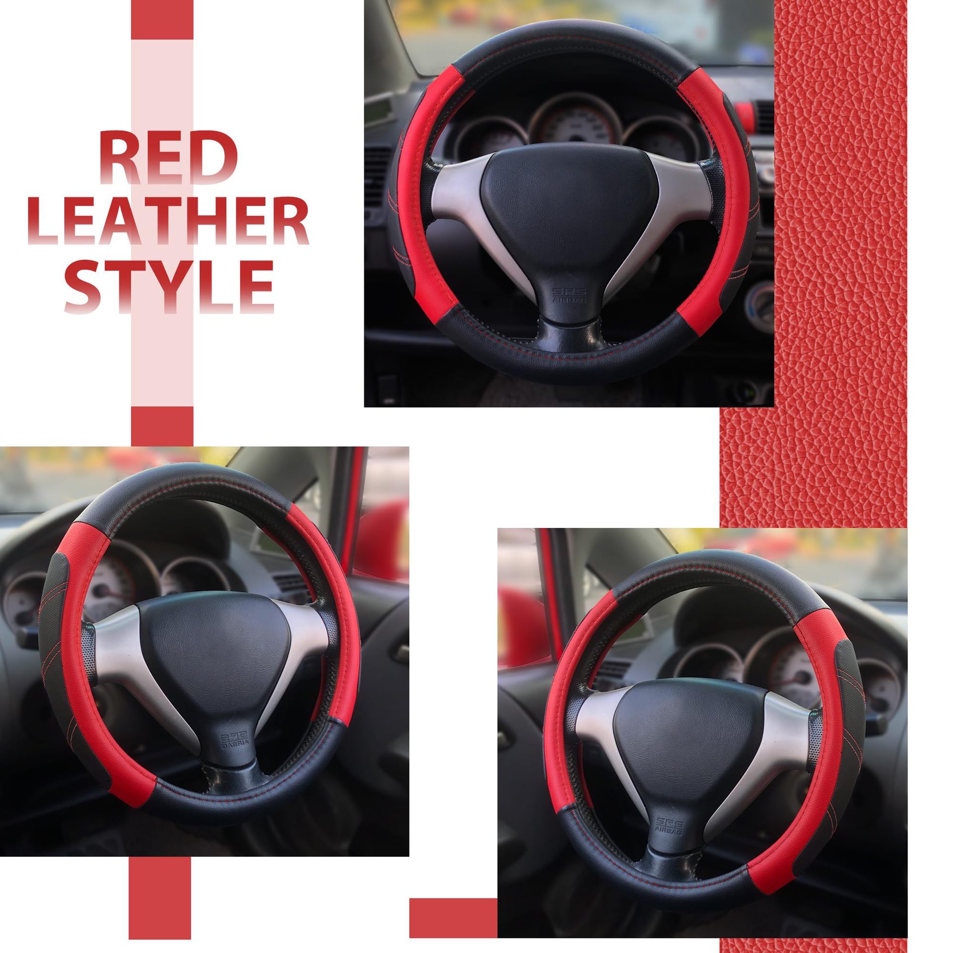 Car steering wheel cover leather elastic handle cover without inner ring Four Seasons universal car accessories car handle cover