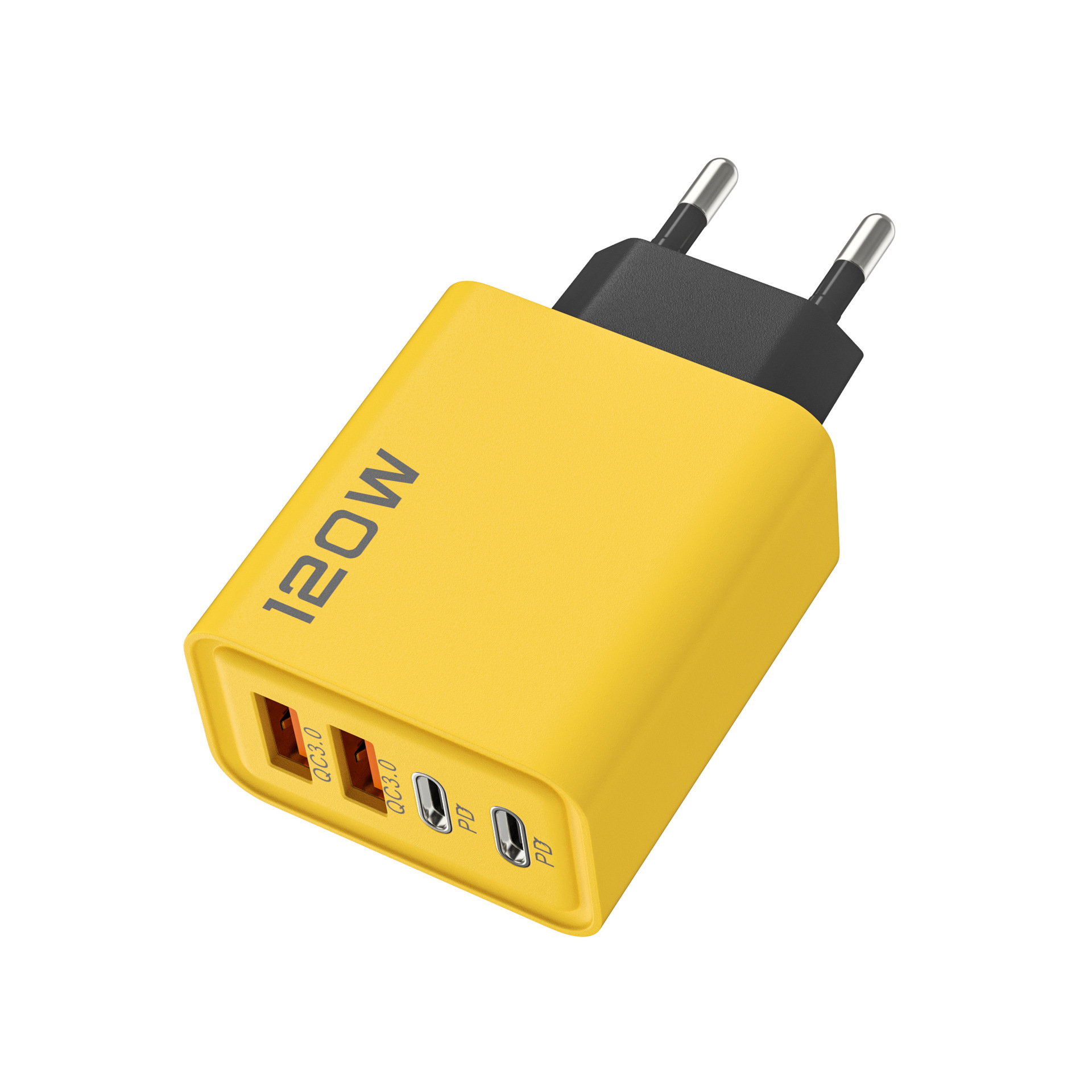 120W Dual PD + Dual USB Cargador para Apple 15 Huawei Dual Typec Smart Fast Charger Head
