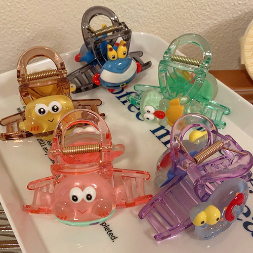 Cartoon Spongebob Clip New Cute Girl Back of Head Hair Clip Large Shark Clip Wholesale Hair Accessories