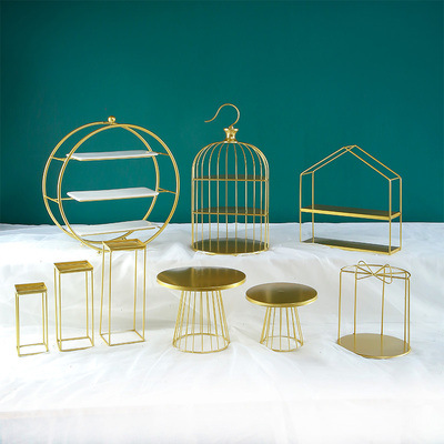 Mesa de postre buffet soporte de exhibición combinación mesa de postre de té de la tarde plato de fruta europeo Placa de pastel bandeja de pierna alta