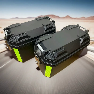 36L Motorcycle Side Box, Electric Vehicle Side Box, Non-Aluminum Alloy Quick-Release Side Box, Waterproof, Thickened, Drop-Resistant, Large Capacity (Electric car tail box) - 36l-black-side-cases-pair-leather-lining-quick-release-tailstock-style-integrated-mounting-bracket