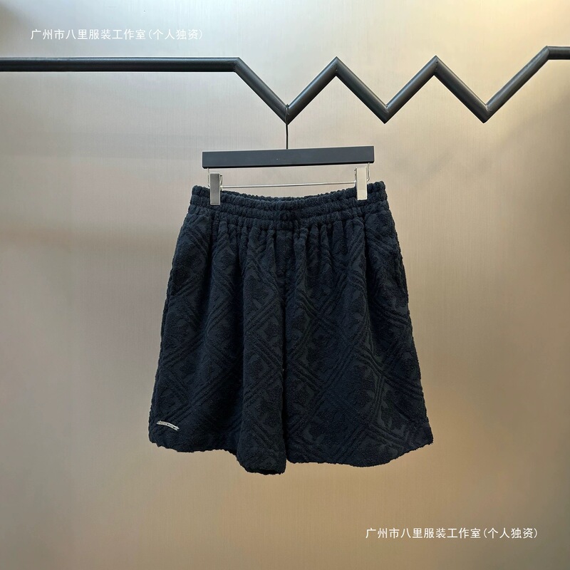 Authentic Original Label in Stock Ch Brand 26Ss Terry Cloth Jacquard Scroll Logo Drawstring Casual Shorts Unisex