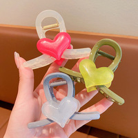 宝宝后脑勺爱心鲨鱼夹盘发发夹女童头饰发卡2023新款儿童抓夹女孩