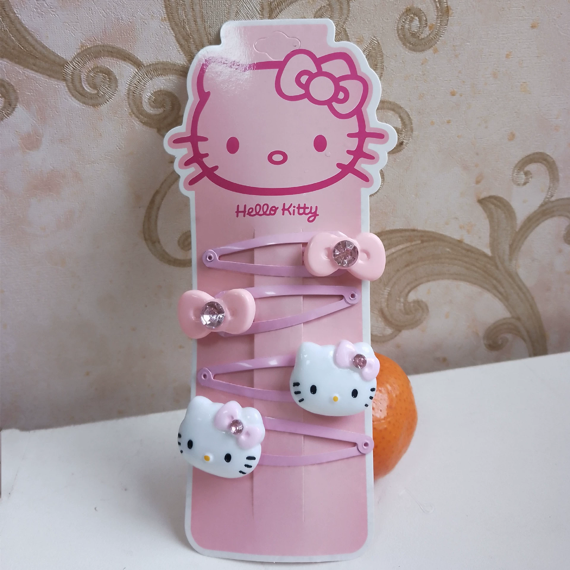 Набор заколок для волос (Hello Kitty) из смолы с бантами, разные размеры, возраст 3–8 лет