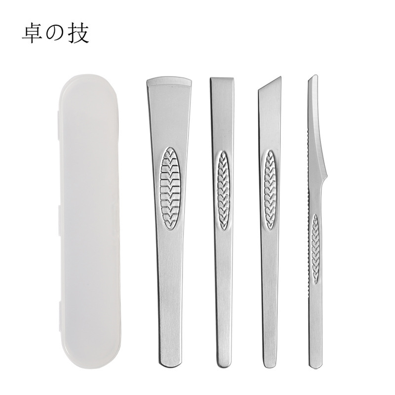 Stainless Steel 130mm Yangzhou Three-Knife Four-Piece Set Nail Groove Tool Toenail Inflammation Beauty Care