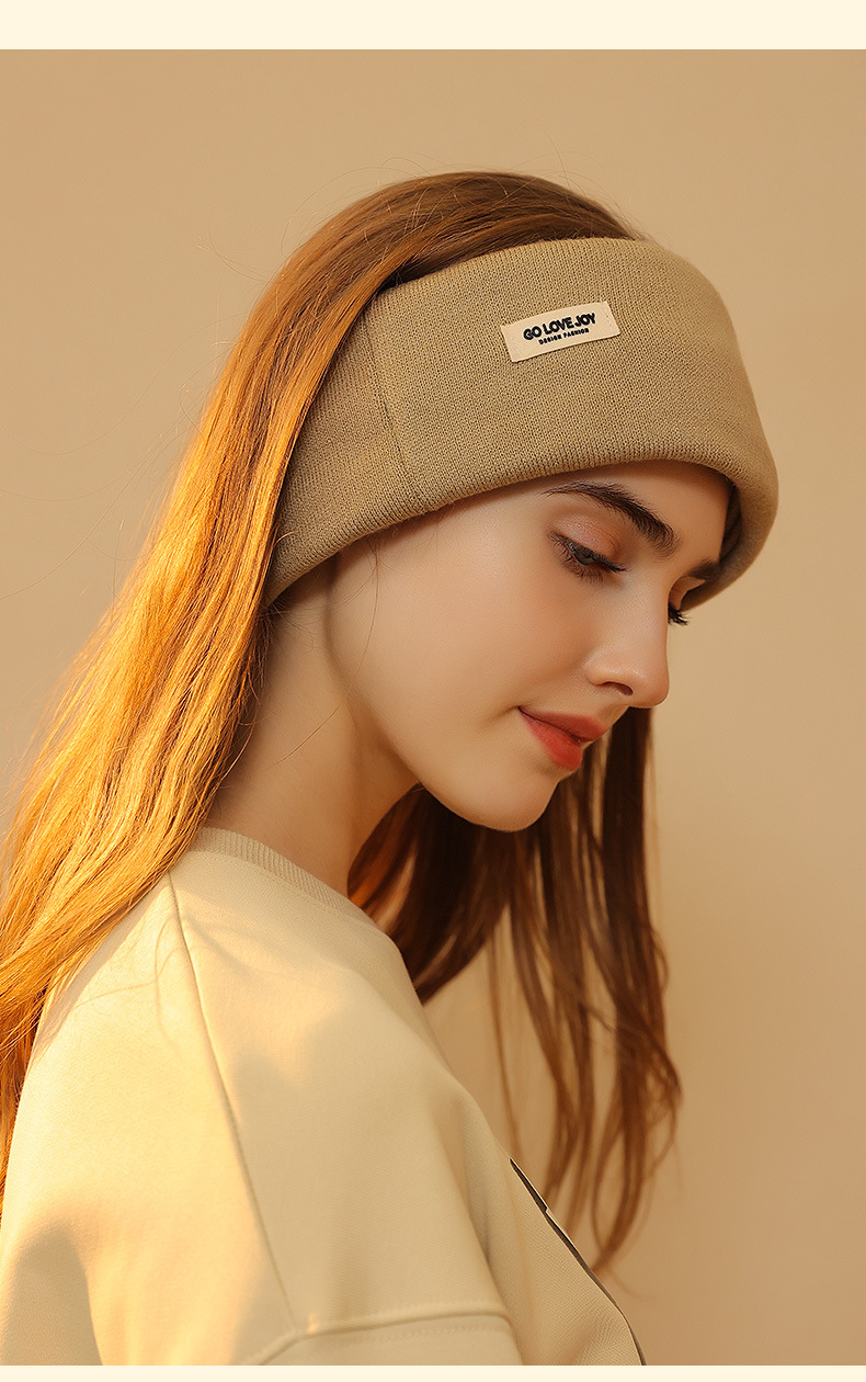 Écharpe et bonnet femme une pièce couleur unie chaud hiver_voghion.com