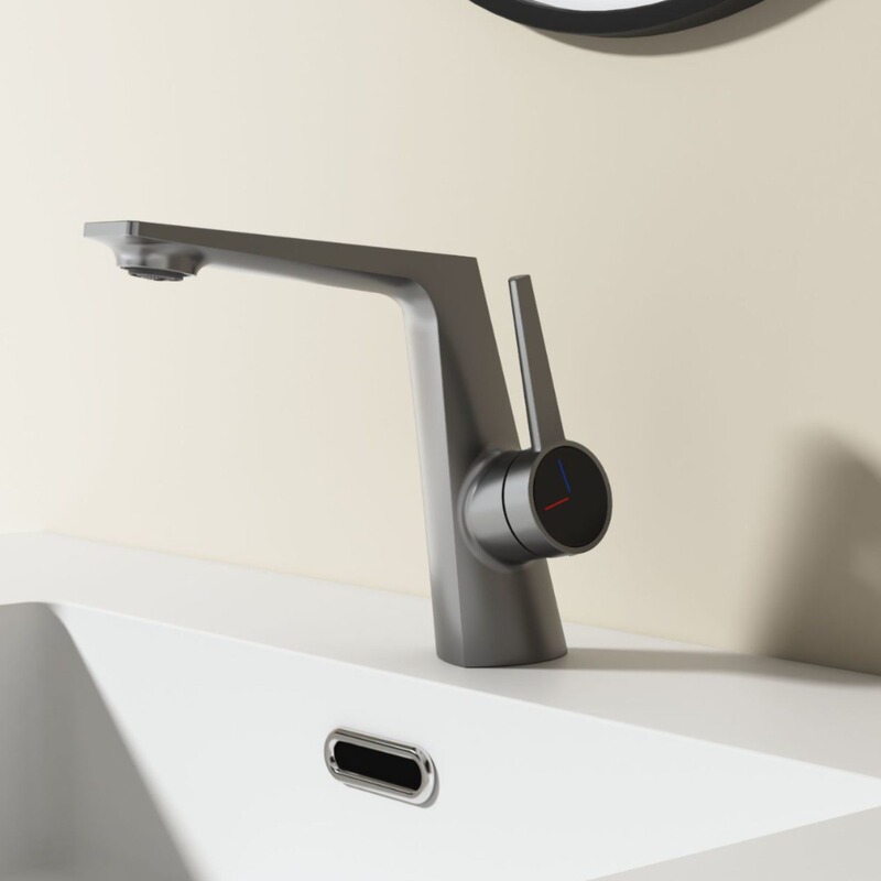 Guangdong factory direct copper hot and cold basin faucet bathroom gun gray wire drawing gold chrome rose gold faucet Guangdong factory direct copper hot and cold basin faucet bathroom gun gray wire drawing gold chrome rose gold faucet