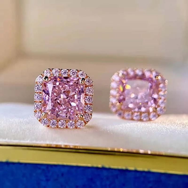 11g Weight Zircon Inlay Material Rings, Earrings, Necklace Classification Daily, Street Occasion Copper Material Square Pattern Women's Gender Inlay Design Shiny Style Shiny Square Copper Inlay Zircon Rings Earrings Necklace 1