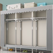 衣服柜子储衣柜宿舍衣柜收纳家用卧室出租屋简易布衣柜钢结构加厚