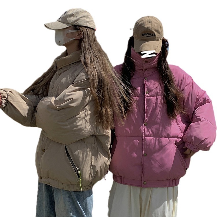 Ropa de algodón para mujeres 2024 invierno nuevo estilo coreano plumón ropa de algodón corto cuello grueso ropa de pan de estudiantes abrigo de moda image 6