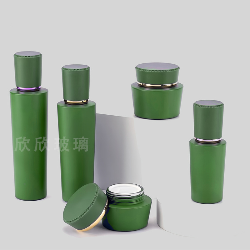 新しいハイエンド化粧品 100 ミリリットルローションエッセンスボトルプレスポンプヘッドボトル 50 グラムクリームボトル化粧品ガラスボトル|undefined