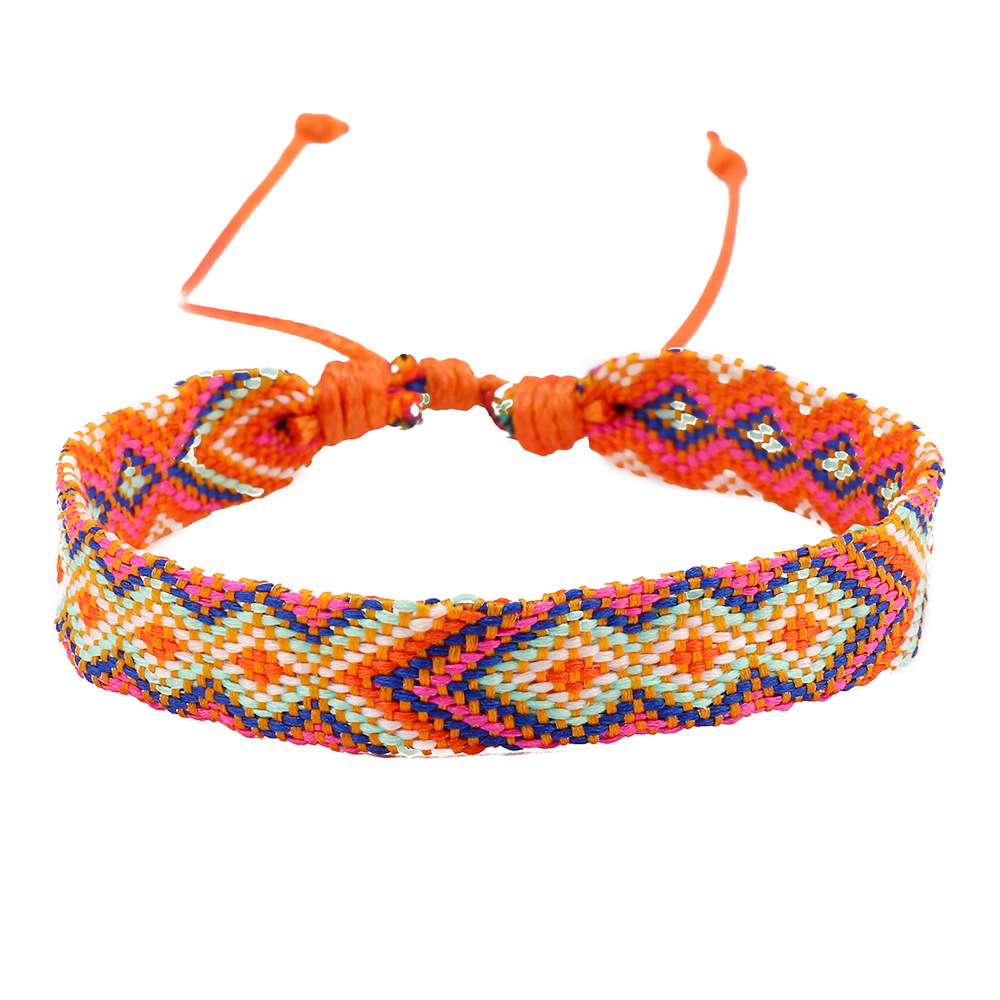 Retro Rombo Nylon Hecho A Mano Mujeres Pulsera display picture 2