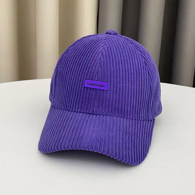 2022 New Autumn/Winter Light Board Corduroy Women's Baseball Korean Duck Tongue Hat_voghion.com
