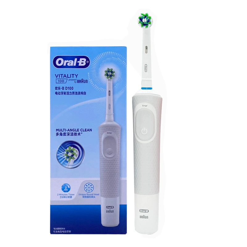 Электрическая зубная щетка (Oral-B) D100 & D12, мягкая щетина, зарядка, домашний набор