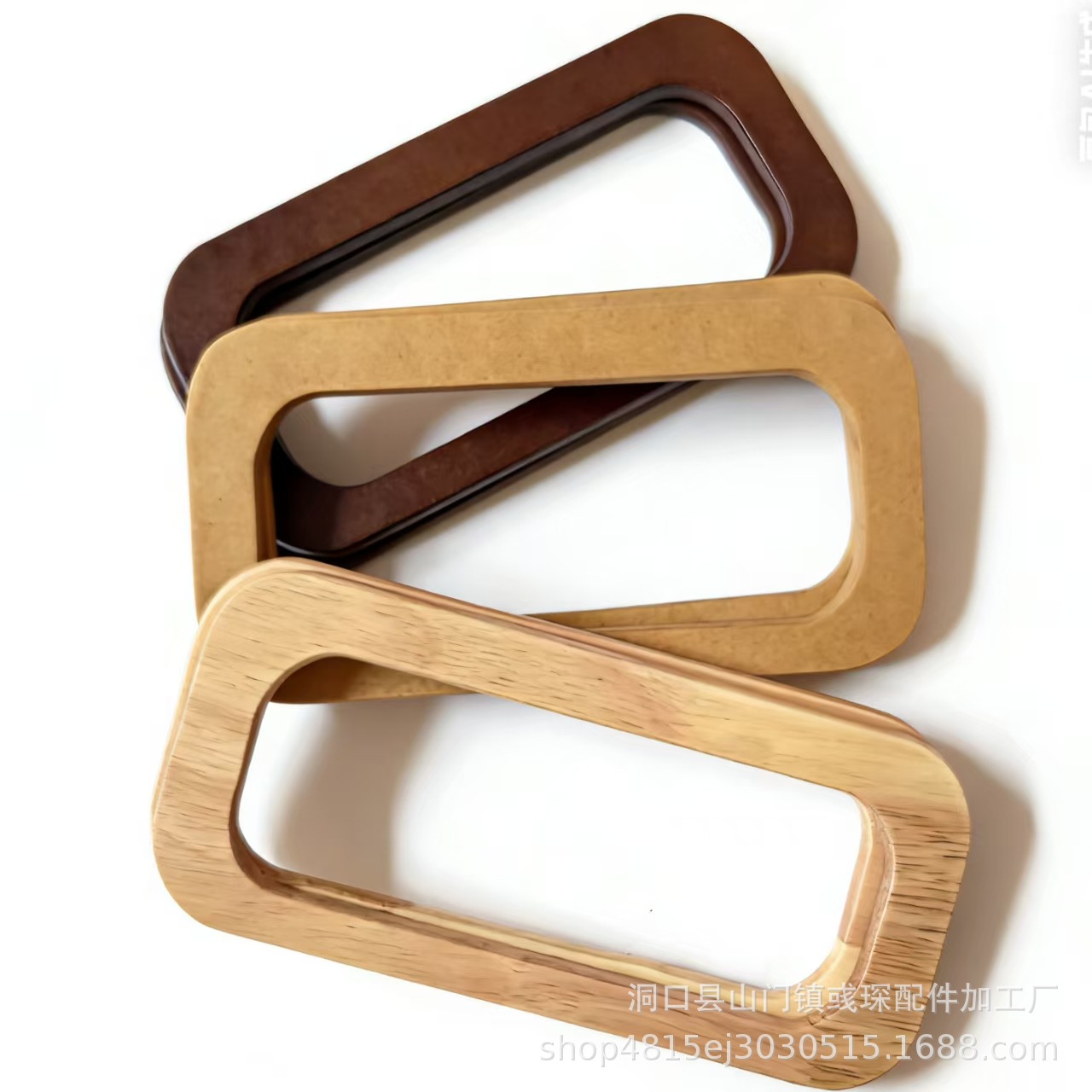 Factory Direct Sale of Bag Handles, Wooden Handles, Rectangular Solid Wood Handles, Wooden Hand-Held Handles, Handmade DIY Woven Bag Handles