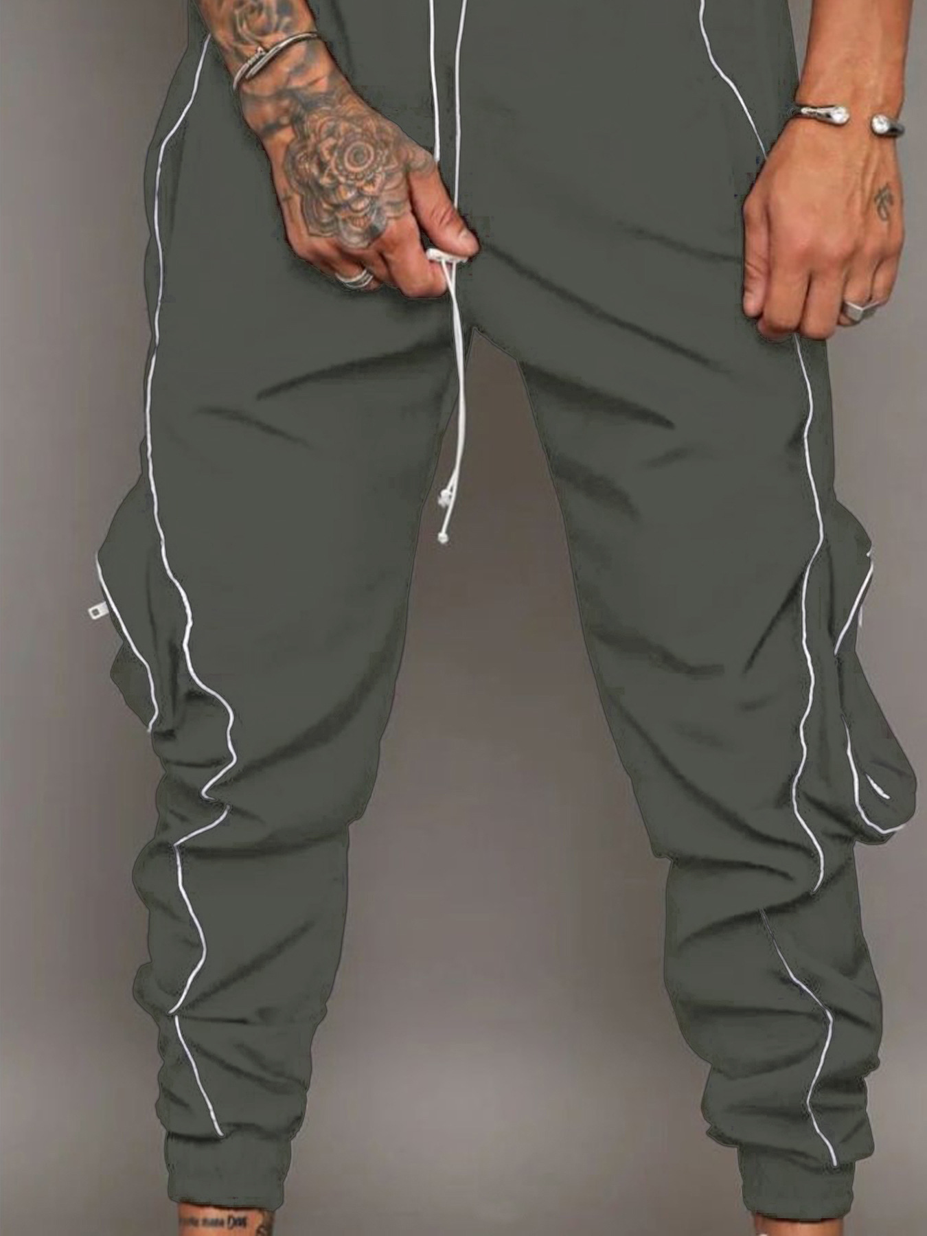 Herren Freizeithose Mit Reflektoren Für Einen Modernen Look_voghion.com