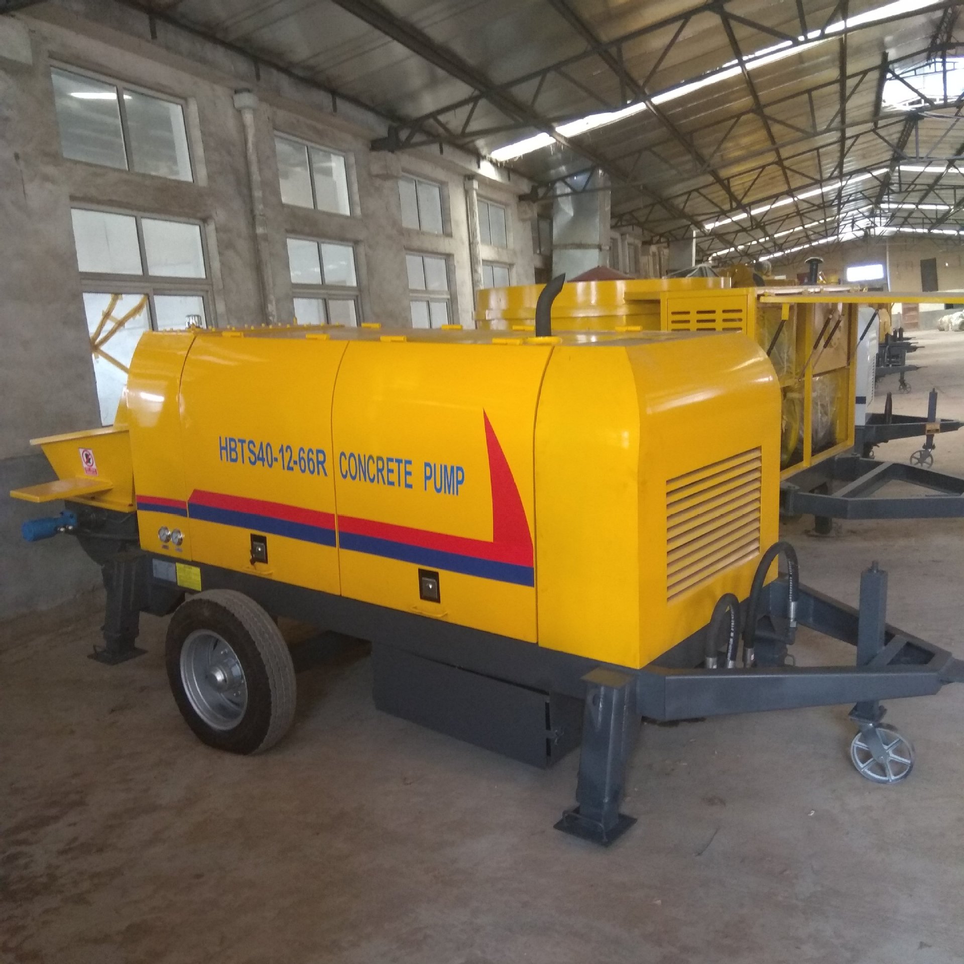 柴油地泵 混凝土泵 HBTS40柴油机输送泵 40柴油动力混凝土输送泵