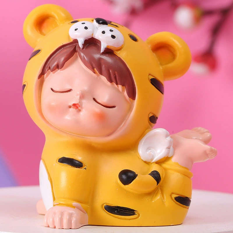 Cute children's cartoon resin decor, decorations, internet celebrity, tiger