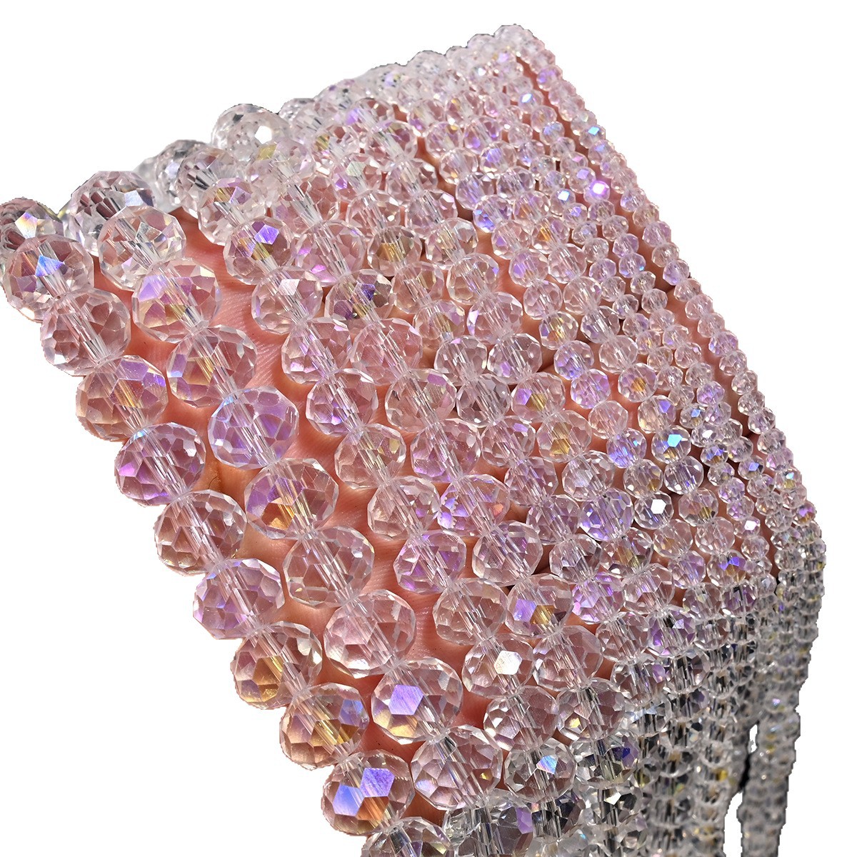 3/4 / 4 / 6 / 8 / 10 tarjetas de cristal de vidrio 4mm cuentas esferas cuentas transparentes de importación color pulsera DIY collar