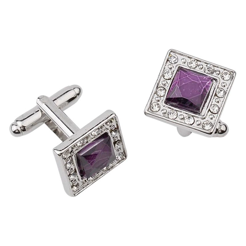 Европейские и американские популярные запонки Мода Diamond Square Мужская рубашка Запонки французская эмаль рубашка запонки оптом