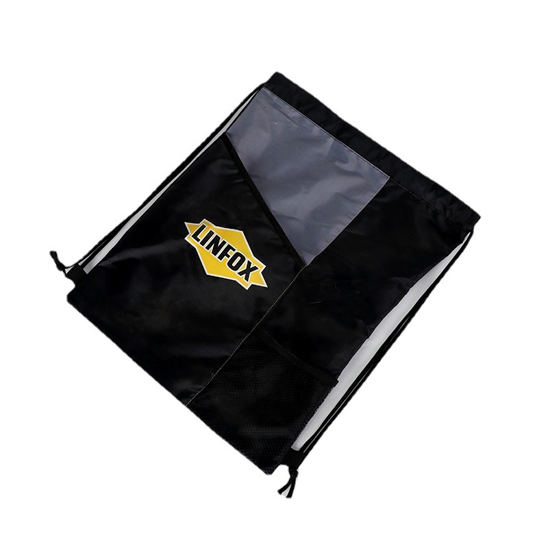 Publicidad al por mayor poliéster en blanco 210T bolsa de cordón bolsa de zapato personalizada juguete con cordón bolsa de almacenamiento