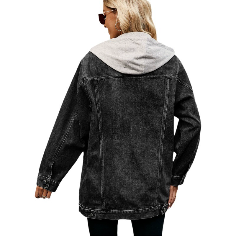 Трансграничная Внешняя торговля Европа и США Amazon Новая универсальная тонкая Ретро Классическая Свободная джинсовая куртка Женская