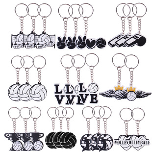 Hot Style Pvc Volleyball Keychain Key Party Decoration Keychain Pendant Buckle Volleyball Wholesale Cross-Border Trophy