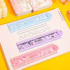 Creative folding ruler cartoon Sanrio ruler student supplies scale multi-functional painting ruler Yuemu stationery