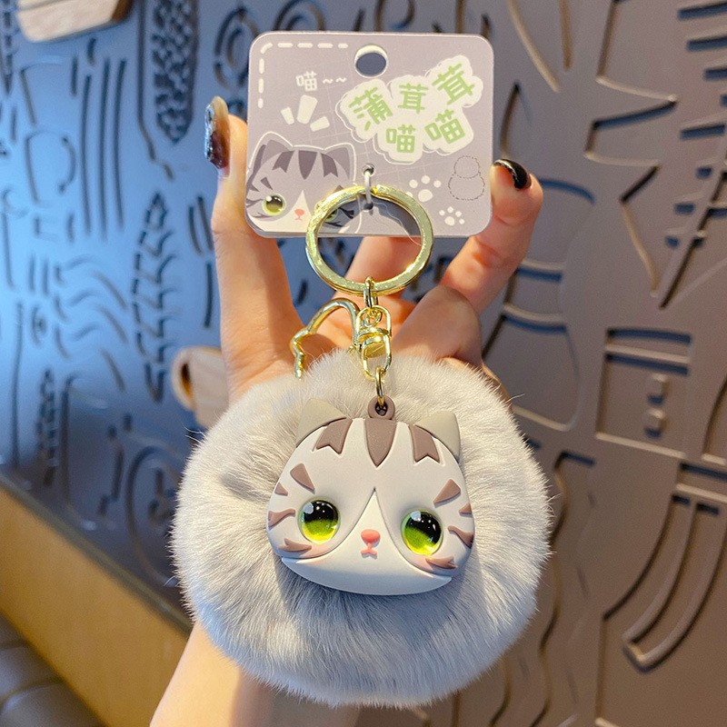 Original de dibujos animados puqi maullido serie llavero creativo Lindo bolso colgante coche colgante cadena llavero