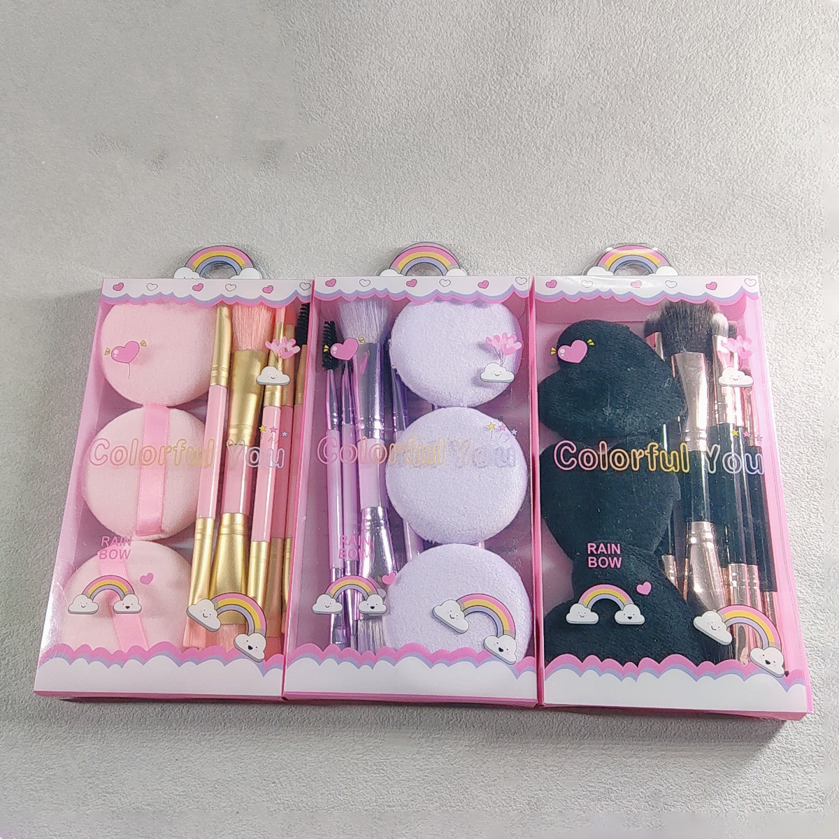 Nuevo juego de pinceles de maquillaje, herramientas de belleza profesionales, puff suelto, cepillo de maquillaje multifuncional, cepillo de rubor, cepillo corrector, transfronterizo