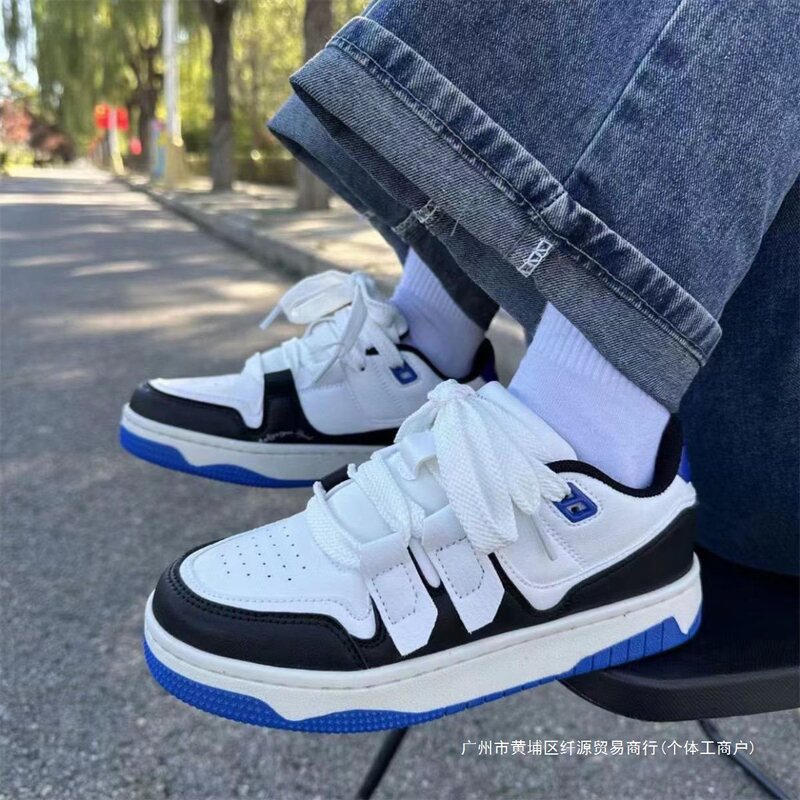 Thick-Soled Shoes, National Trend Casual Skate Shoes, Ins-Style White Shoes, Niche Retro Sports Casual Shoes, New Model Sneakers Thick-Soled Shoes, National Trend Casual Skate Shoes, Ins-Style White Shoes, Niche Retro Sports Casual Shoes, New Model Sneakers