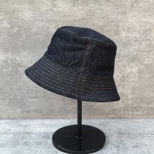 双面戴深蓝牛仔渔夫帽女春夏遮阳帽时尚网红素颜遮脸防晒潮流盆帽