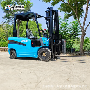 Electric Forklift for Handling Goods Manufacturer Zhongyuan Electric Forklift 2 Tons 2.5 Tons 3 Tons Four-Wheel Electric Forklift