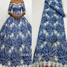 非洲镂空水溶蕾丝绣花镂空鲜艳花连衣裙旗袍礼服面料 lace fabric