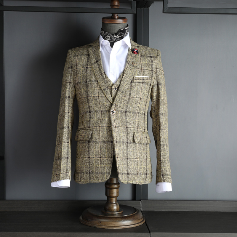 Modelo de alta gama para hombres vestuario accesorios accesorios de ropa caqui exquisitos decoraciones de ropa suave retro viento silencioso