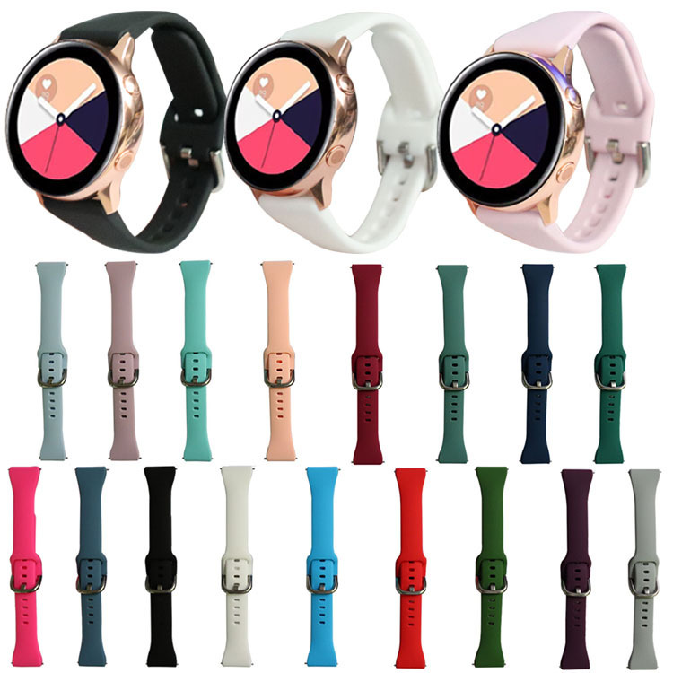 Suitable for Samsung Galaxy Watch Active Smart Watch Small Waist Silicone Watch Strap 20mm in Stock Suitable for Samsung Galaxy Watch Active Smart Watch Small Waist Silicone Watch Strap 20mm in Stock