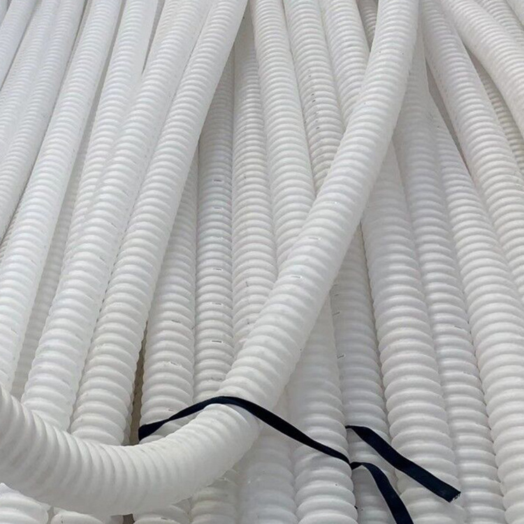 贵阳厂家PE白色双壁波纹管塑料打孔渗水波纹管单壁打孔高速渗水管