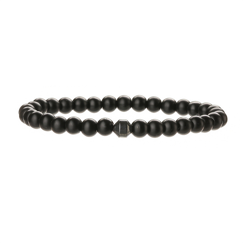 Transfronterizo Amazon Pulsera con cuentas de piedra natural de 6mm Piedra volcánica Ojo de tigre Pulsera masculina y femenina del mismo estilo al por mayor