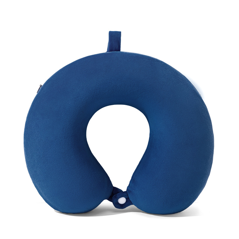 Verano helado sensación fría protección de cuello almohada en forma de U portátil almacenable memoria almohada de cuello de algodón almohada de avión almohada al por mayor existencias