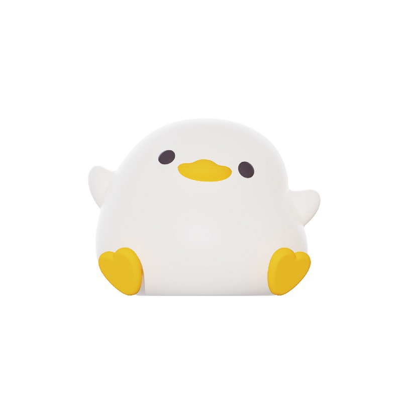 Nuevo Doudou pato noche luz dormitorio carga dormir Pat luz tiempo lámpara de mesa niños Silicona