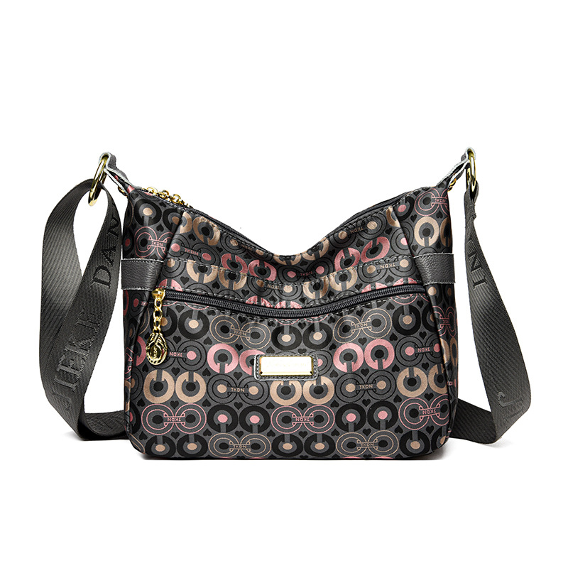 Bolsa de mujer 2023 nueva bolsa de mensajero de hombro de tela Oxford impermeable bolsa de Madre de mujer de mediana edad de gran capacidad multicompartimento