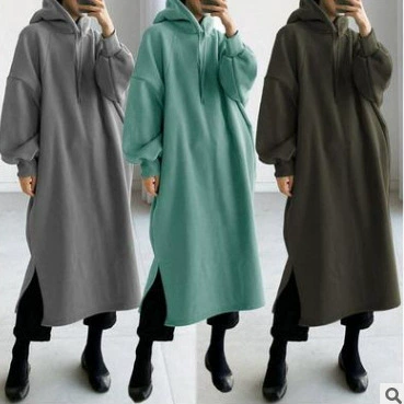 2021 AliExpress Amazon Independent Station Осень/Зима Европейский и американский модный флисовый длинный пуловер Wei Yi