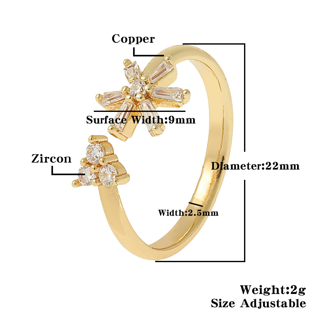 Womenu0027s Hand Jewelry Flower Open Ring Copper Tail Ring Wholesale
