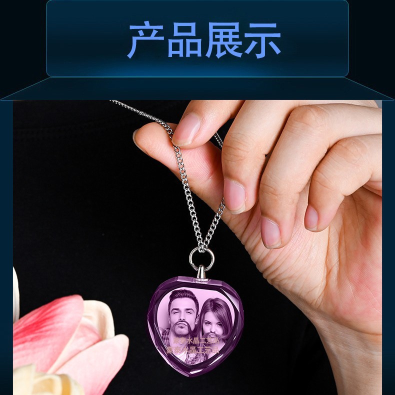 GL0045 핑크 하트 목걸이 M사이즈 3.5*0.6*3.5cm