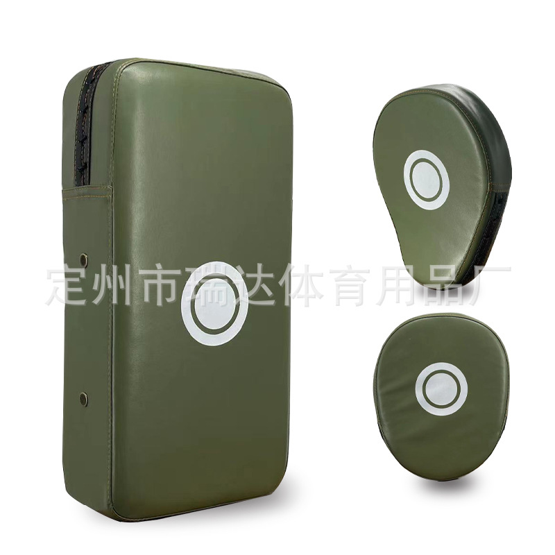 Green PU boxing hand target MMA Muay Thai target taekwondo Sanda foot target arc handle fitness fight training target